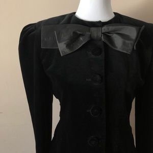 Vintage Cest Simone Black Velvet Blazer
